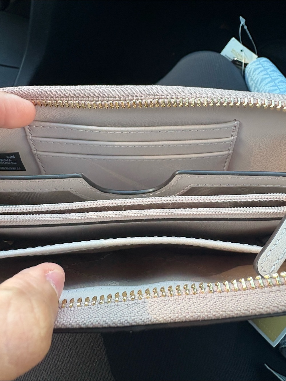 Michael Kors Pink and Gold Card Holder Wallet - Picture 4 of 5